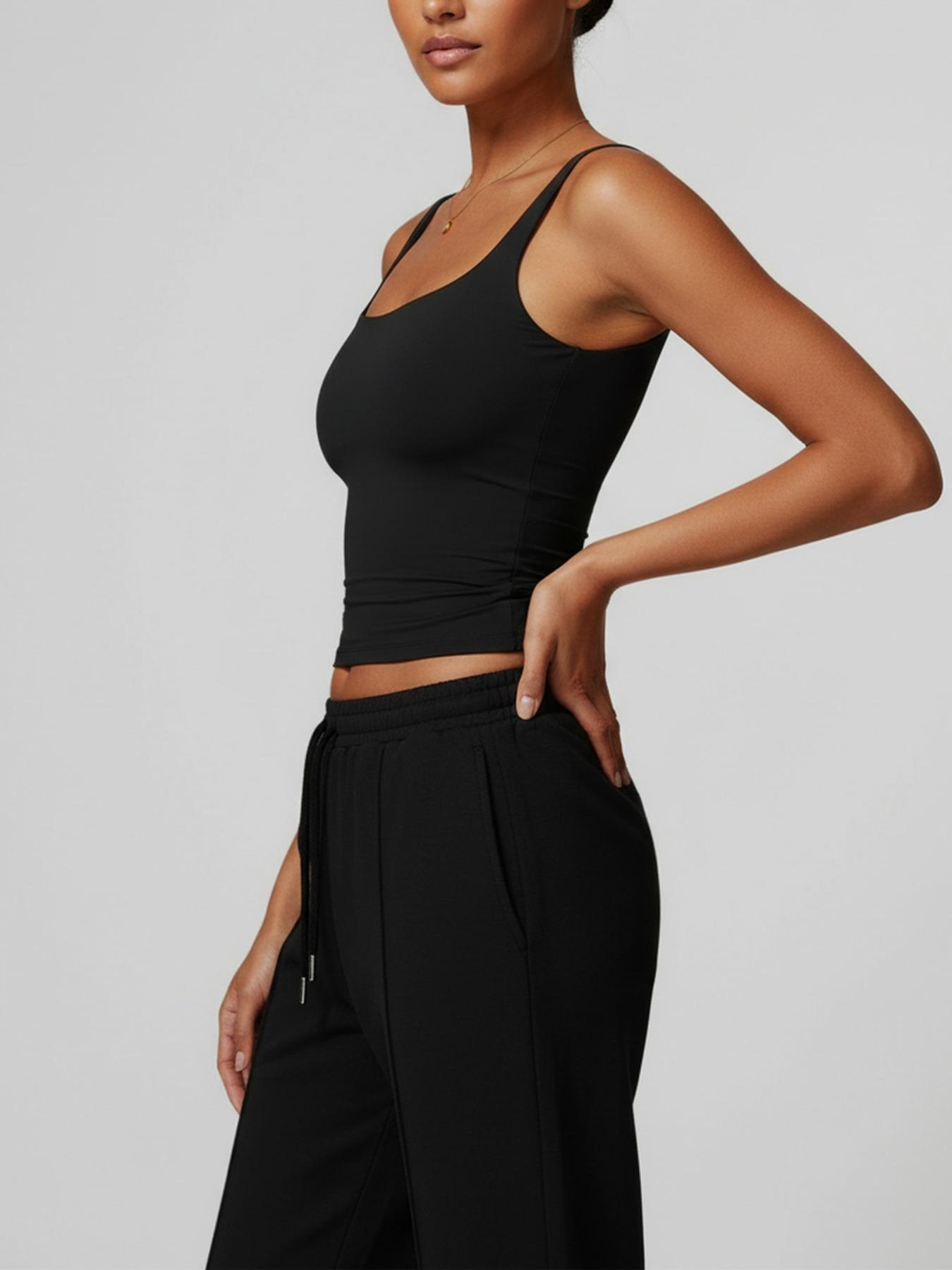 Women’s Solid Color Yoga Vest Slim-Fit Quick-Dry Sports Top - Image 11