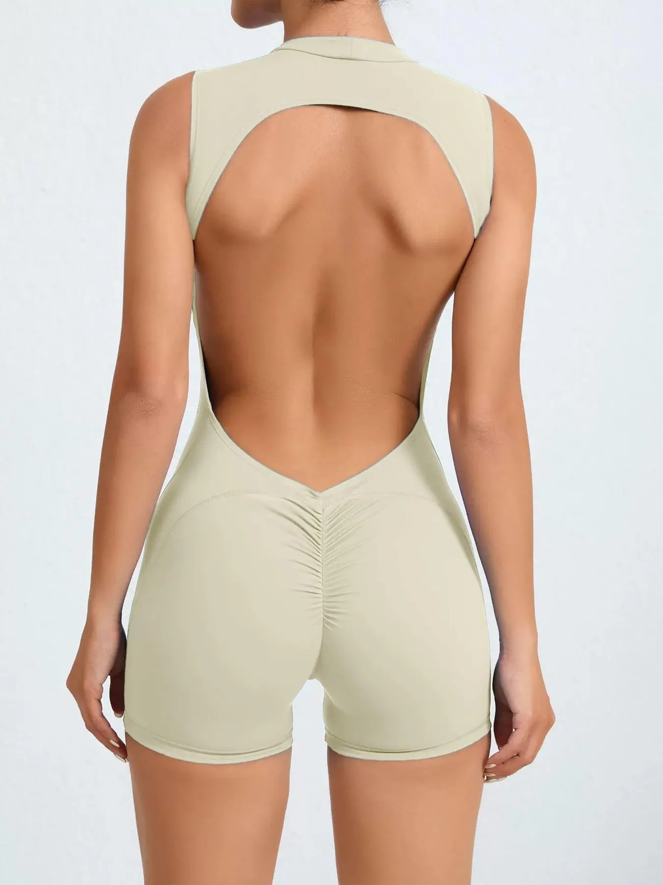 Women's Adjustable Strap Sleeveless Sports Romper - Image 9