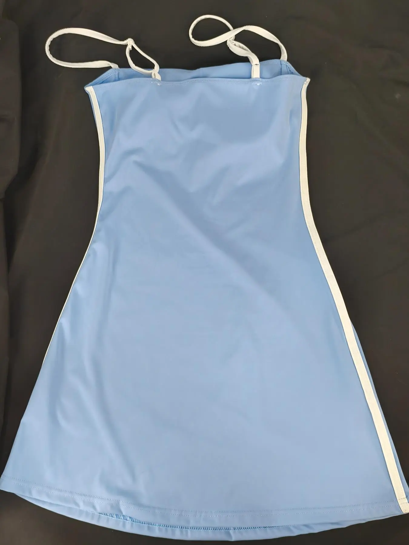 Women's Sleeveless Tennis Dress with Shorts, Light Blue - Image 8