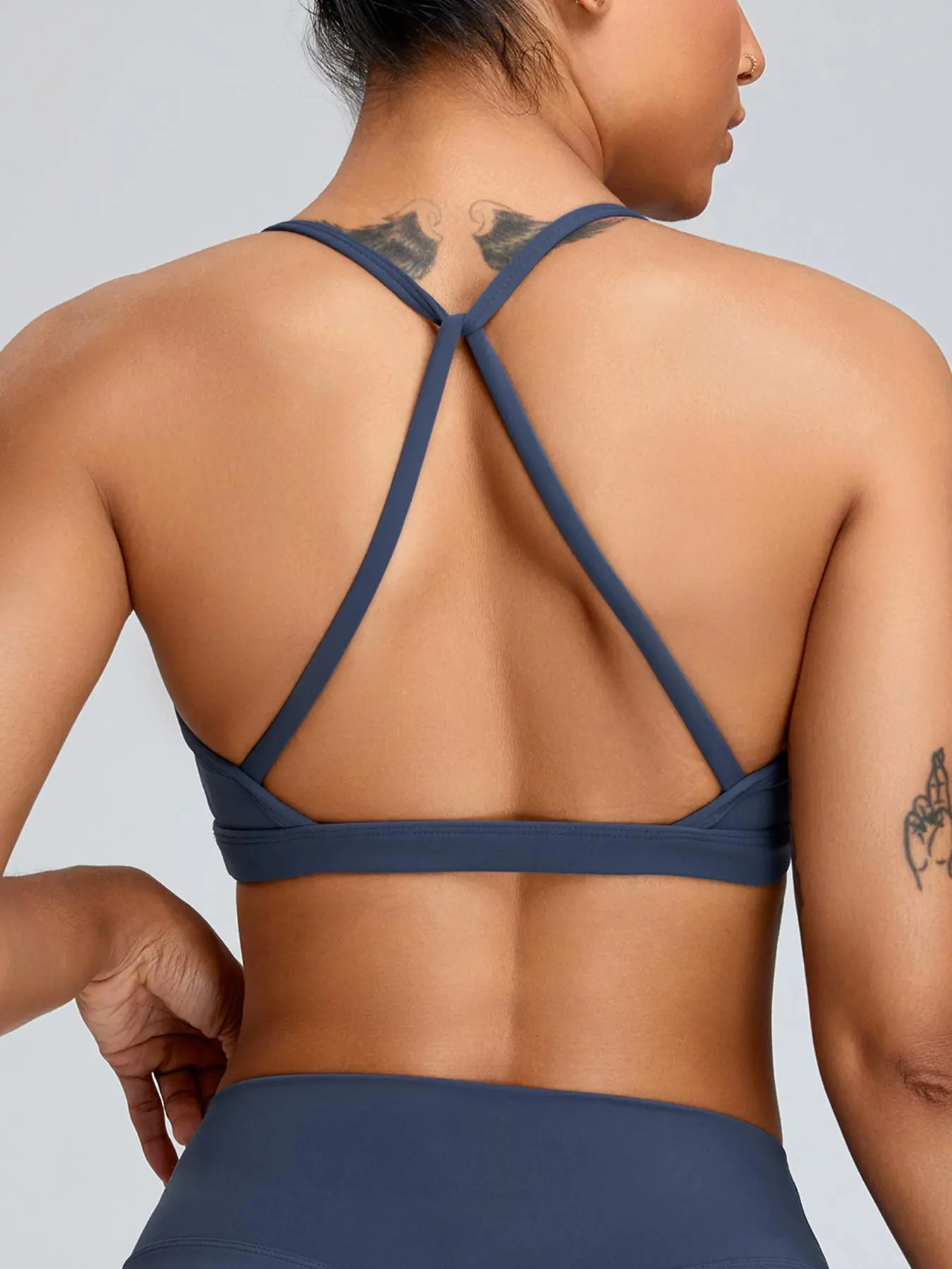 Women's Breathable Sports & Yoga Bra in Navy Blue - Image 5