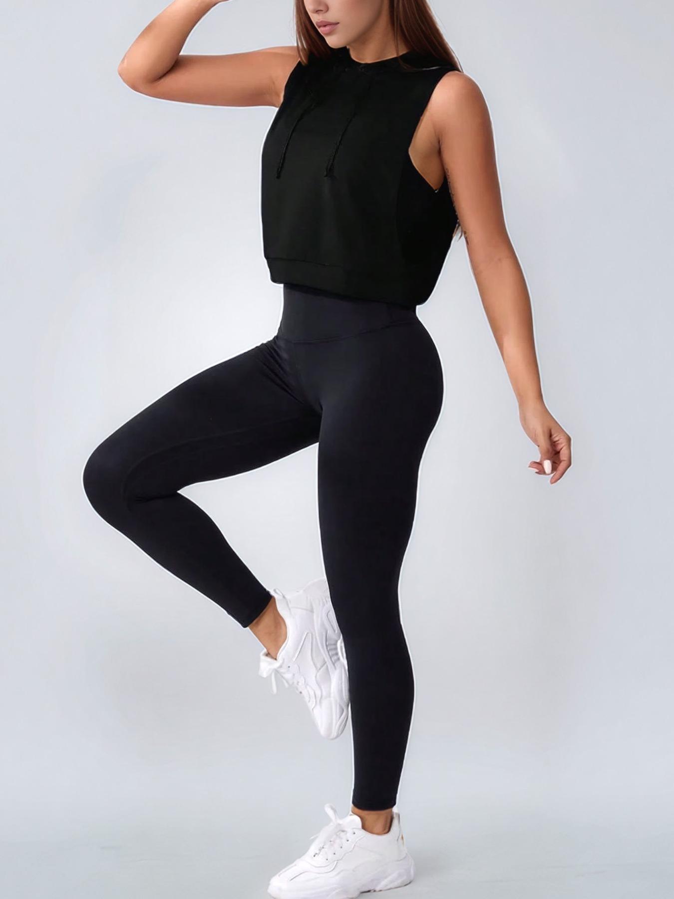 Women's Lightweight Sleeveless Hoodie Sports Top - Image 14