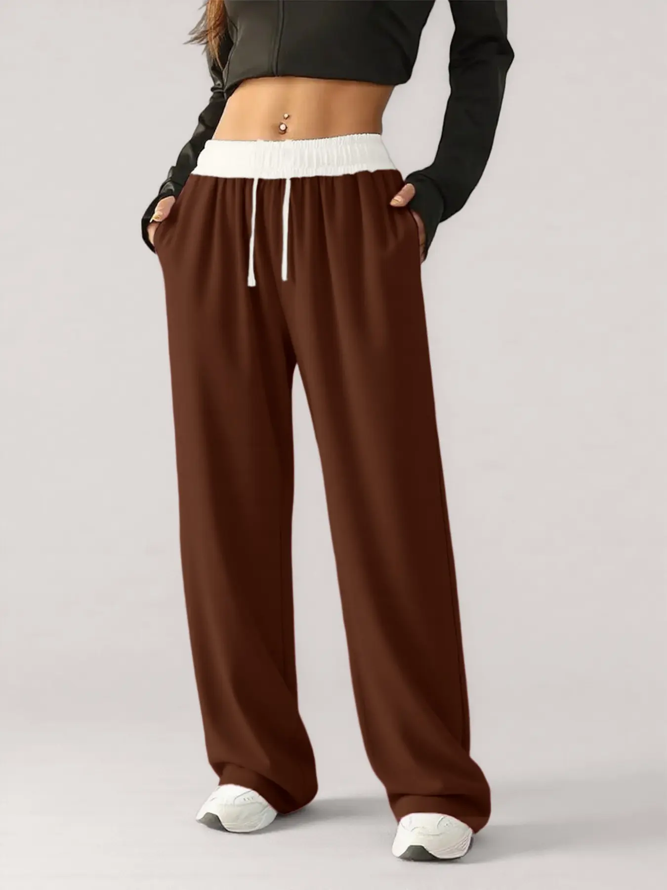 Women's Colorblock High-Waisted Sweatpants - Image 6