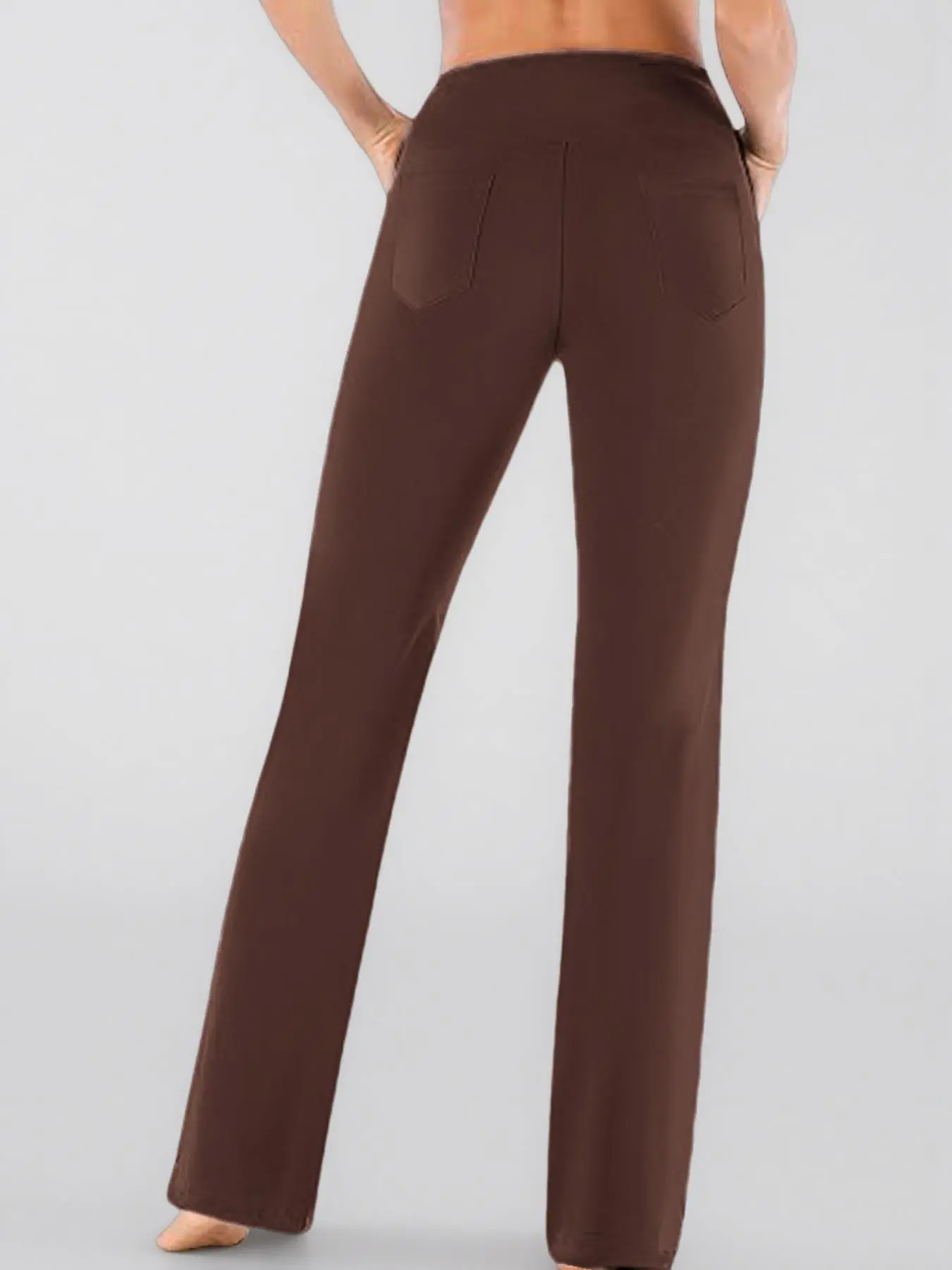 Women's High Waist Flare Yoga Pants, Slim Fit, Multi-Pocket - Image 7