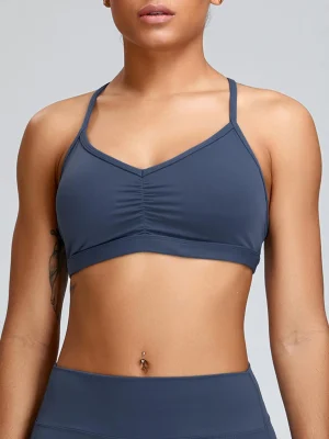 Women's Breathable Sports & Yoga Bra in Navy Blue