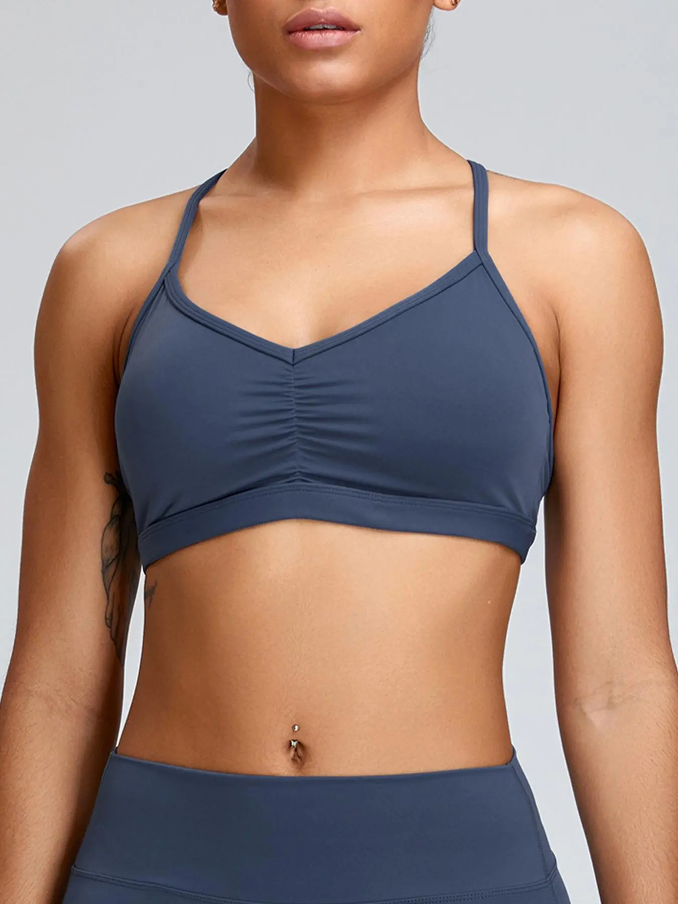 Women's Breathable Sports & Yoga Bra in Navy Blue
