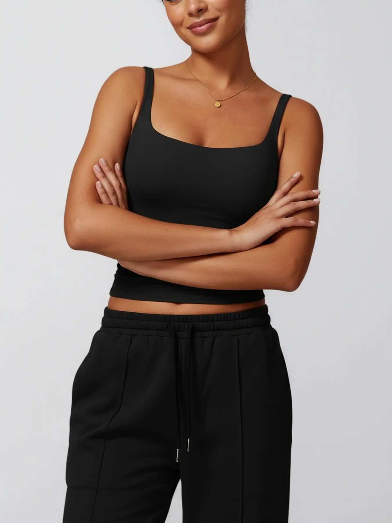 Women’s Solid Color Yoga Vest Slim-Fit Quick-Dry Sports Top - Image 6