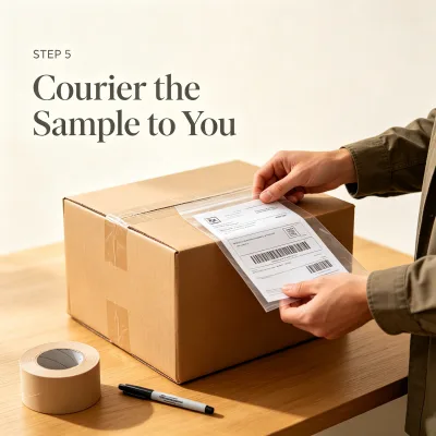 Counter sample couriered to the customer