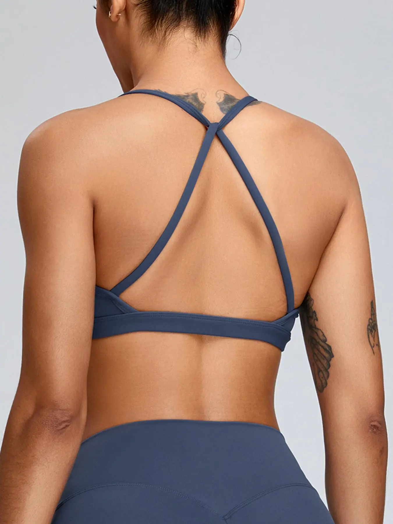 Women's Breathable Sports & Yoga Bra in Navy Blue - Image 2