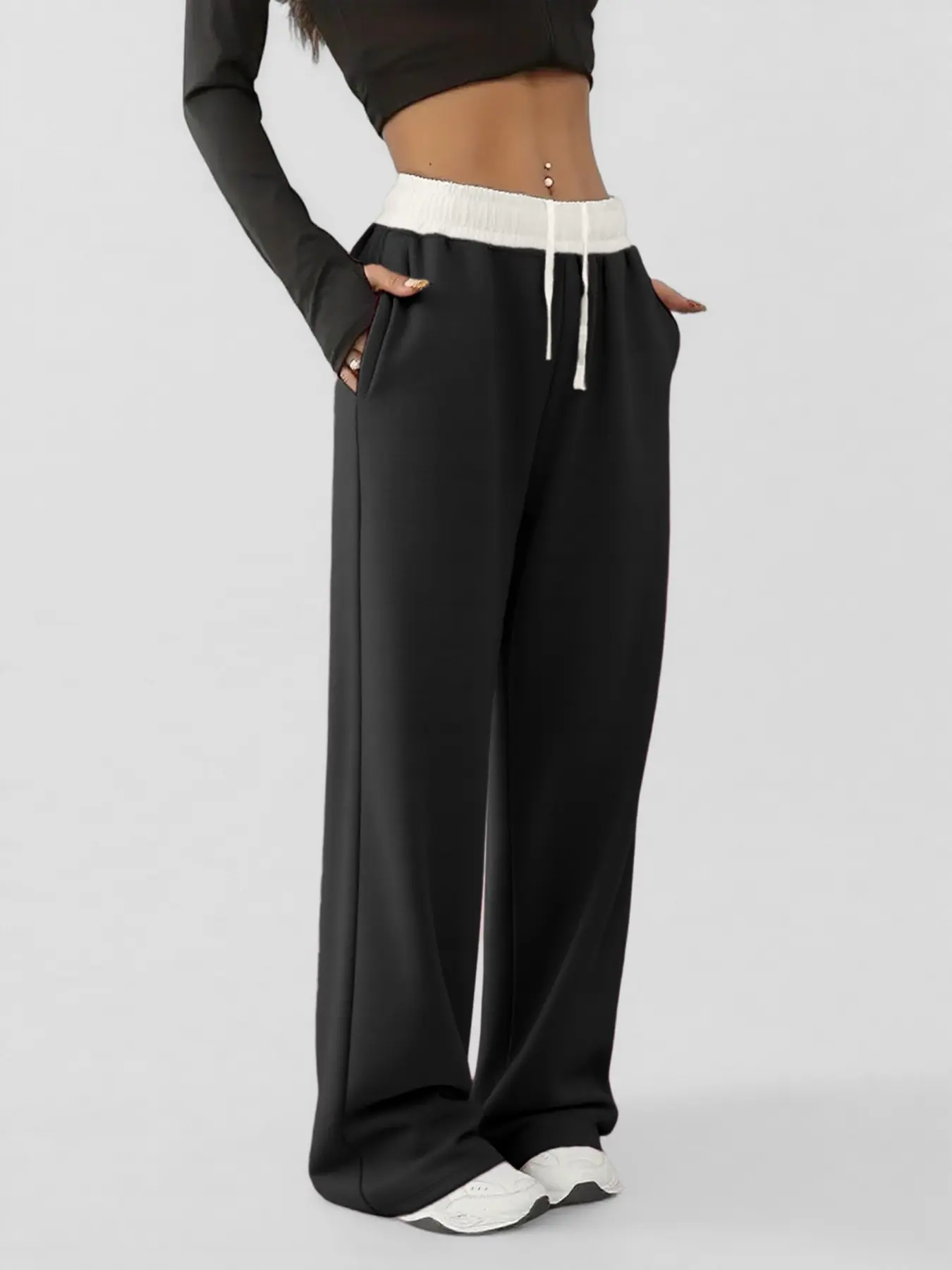 Women's Colorblock High-Waisted Sweatpants - Image 4