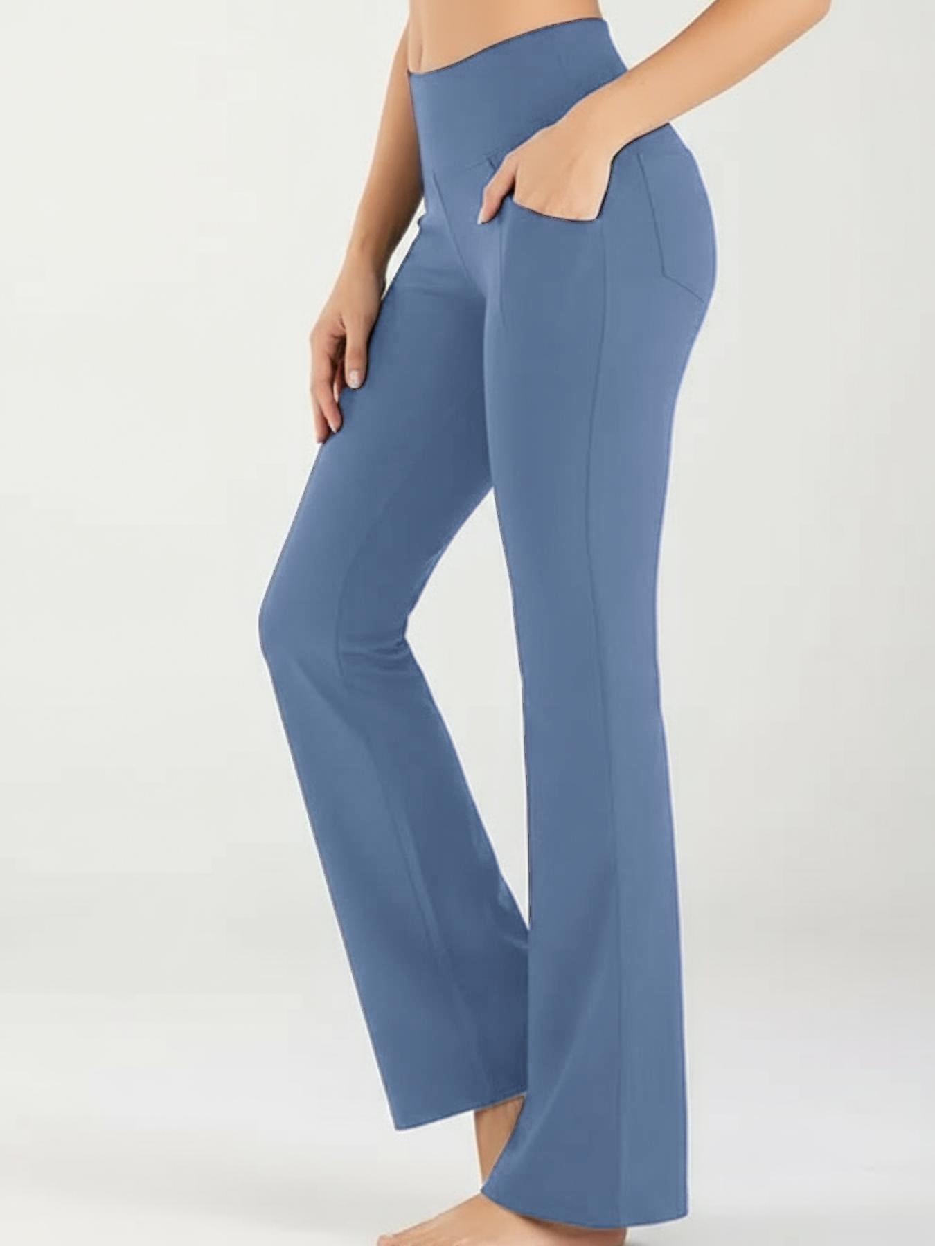 Women's High Waist Flare Yoga Pants, Slim Fit, Multi-Pocket - Image 11