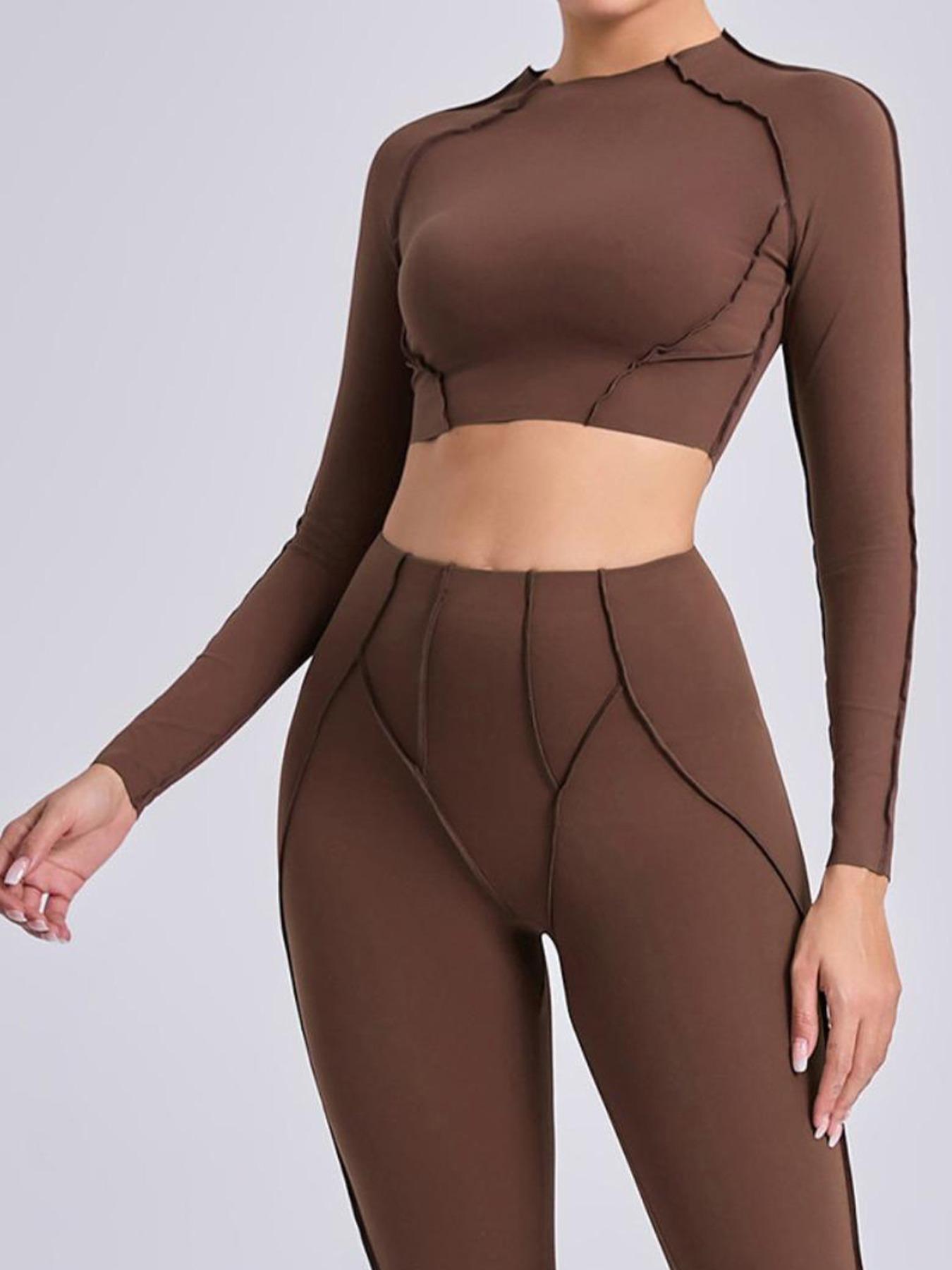 Women's Quick-Dry Tight Long-Sleeve Yoga Top, Fall/Winter - Image 17