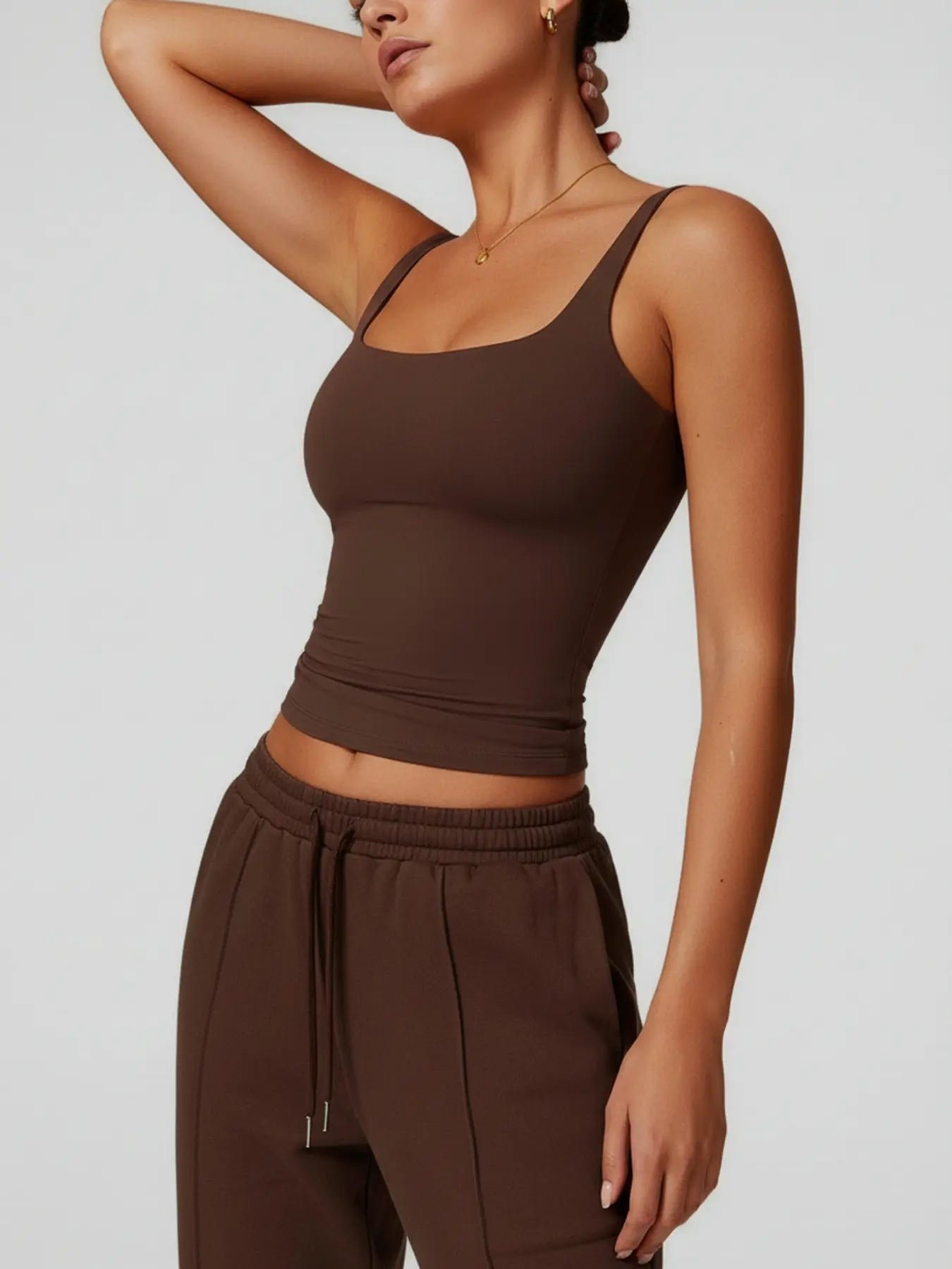 Women’s Solid Color Yoga Vest Slim-Fit Quick-Dry Sports Top - Image 9
