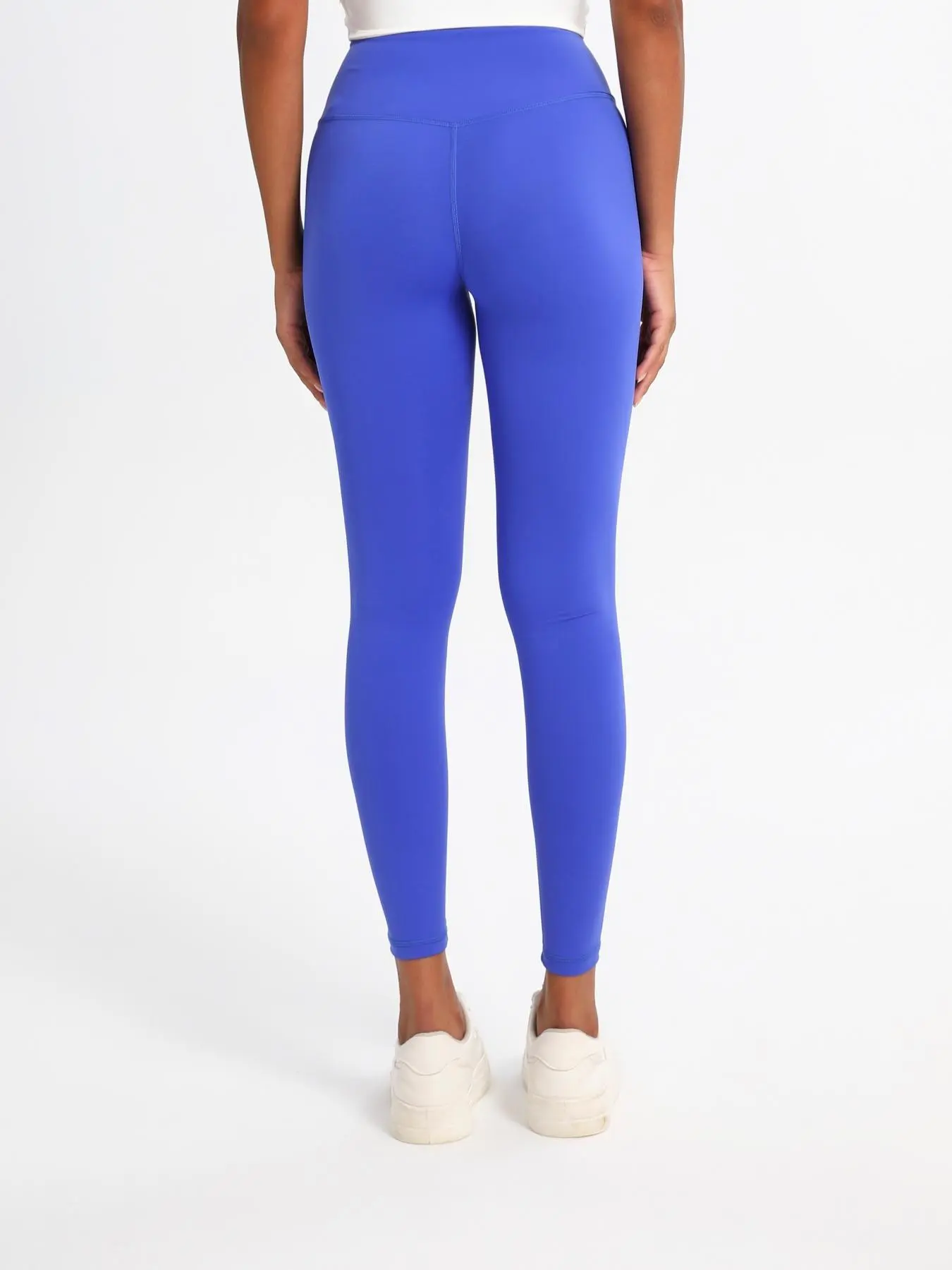Women's High Waist Sports Leggings, Royal Blue - Image 2
