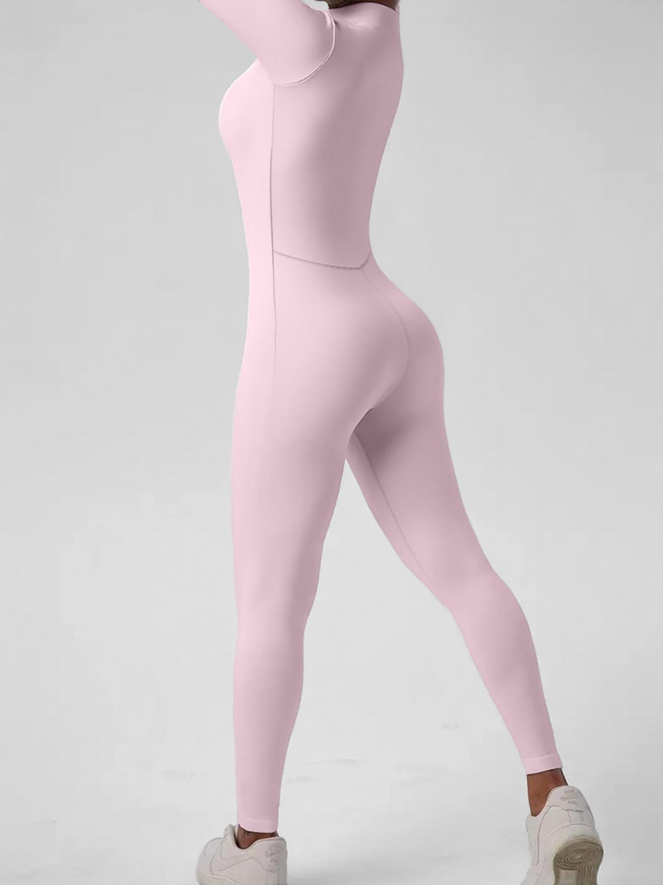 Women's Autumn and Winter Long-Sleeved Yoga Jumpsuit with Front Zipper - Image 16