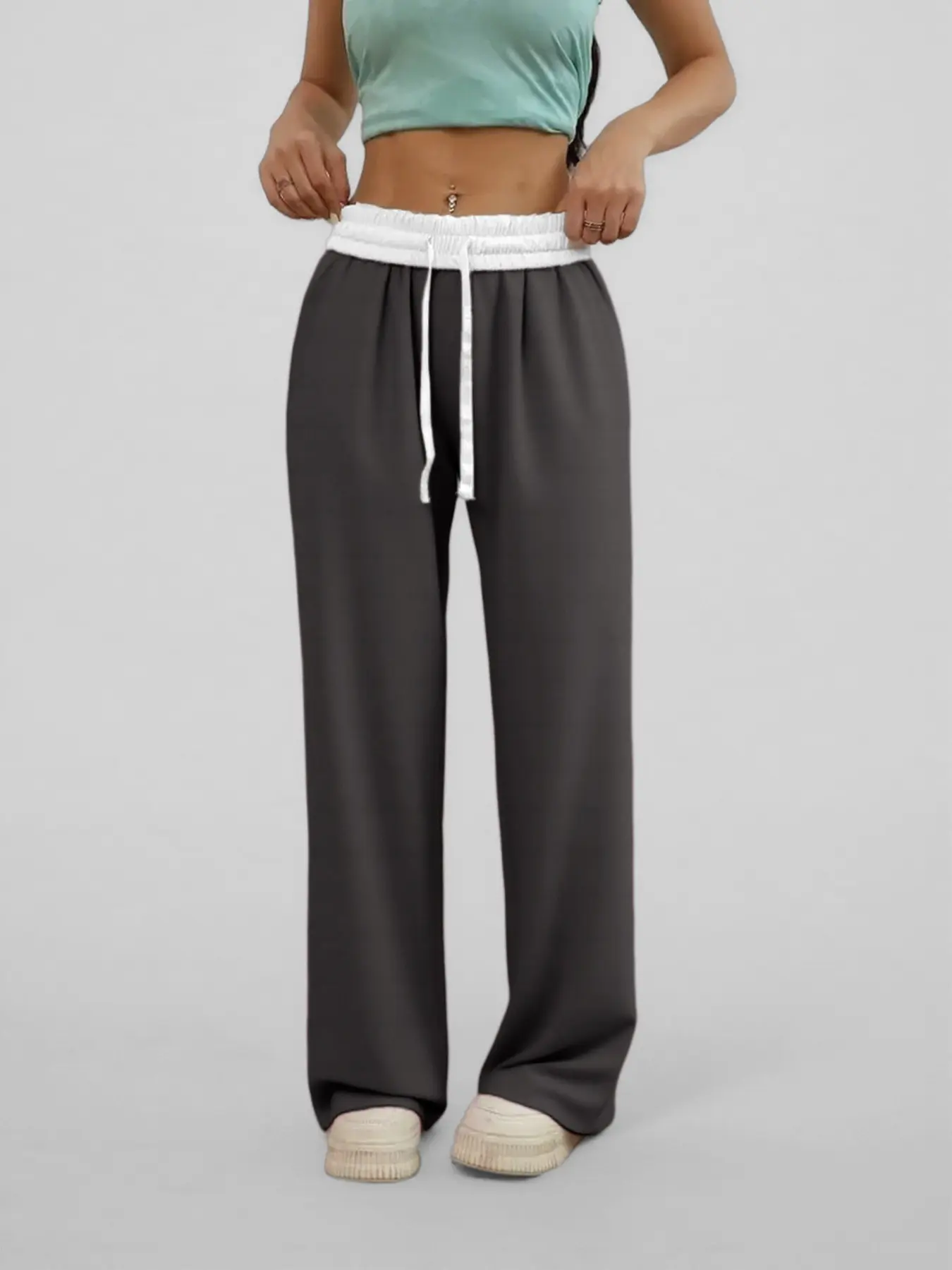 Women's High-Waist Colorblock Sweatpants - Image 4