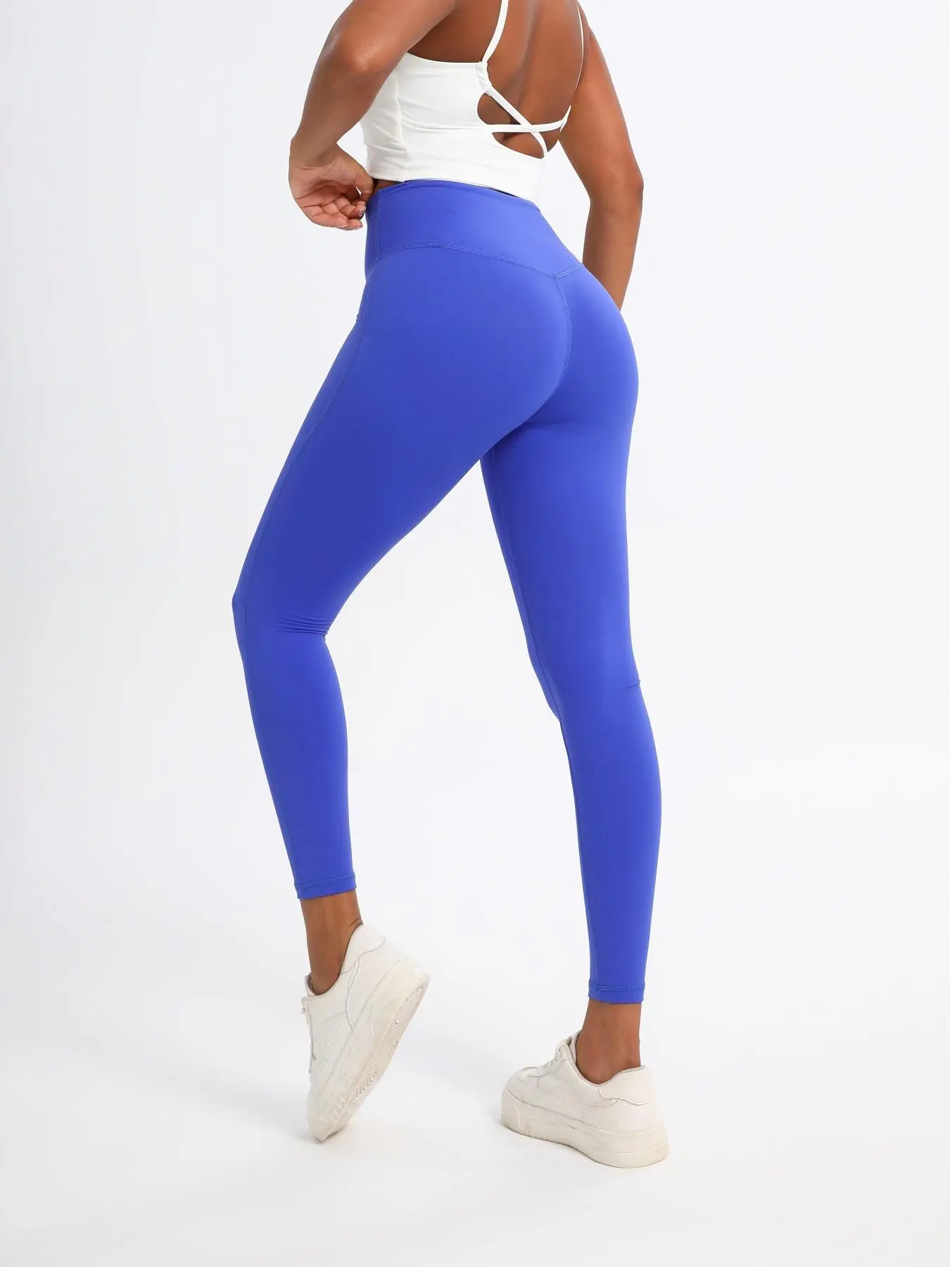 Women's High Waist Sports Leggings, Royal Blue