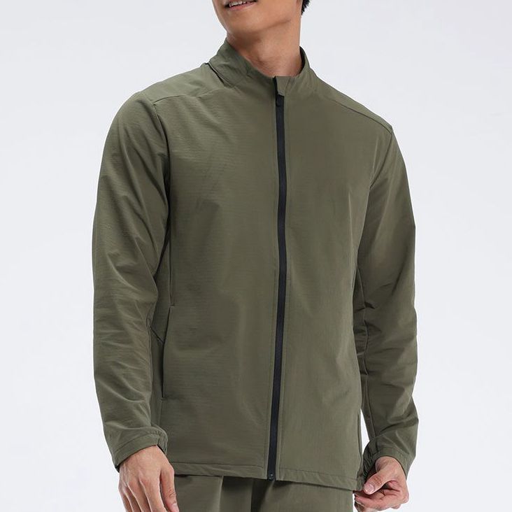 Arrival Gym Fitness Wear Causal Sports Coat For Men Windproof 88%nylon 12%spandex Outdoor Zip Up Winter Men