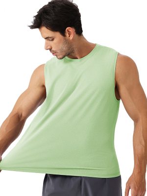 Men's Comfortable Casual Sport Jogging Wear Muscle Training Sleeveless Athletic Shirt Undershirt Tops Sweat-wicking Tank Tops