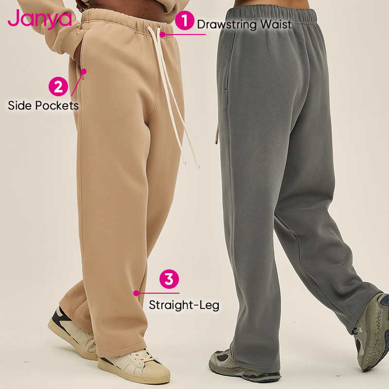 Unisex Heavyweight 350gsm Fleece Lined Zip-up Hoodie Sweatpants Set Fall Winter Breathable Loose Fit Streetwear Tracksuit - Image 3