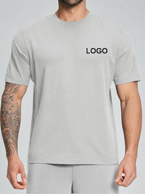 Men's Short Sleeve T-Shirt Softly Micro Perforated Quick Dry Moisture Wicking Breathable Fitness Running Tennis Sports Top