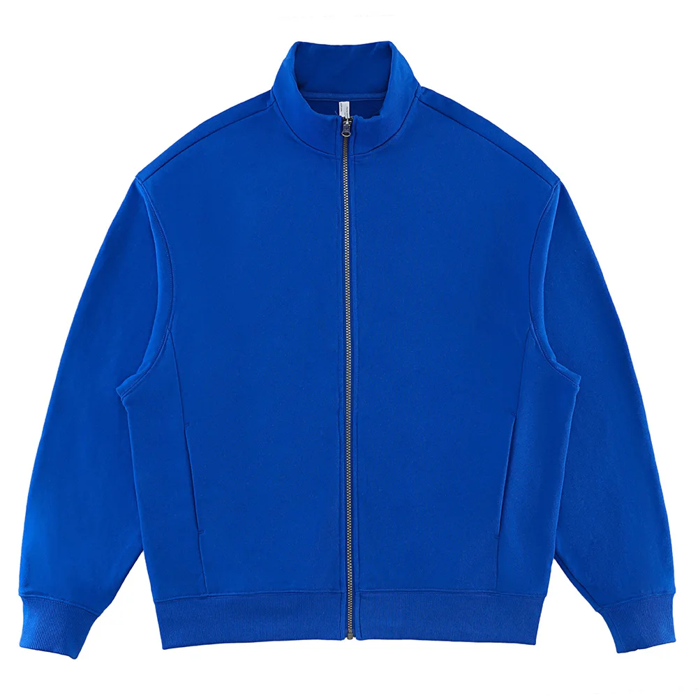 Polyester/Cotton Men's Pullover Hoodie Custom Logo Design Puff Embroidery Print Stand Collar Streetwear Waterproof Windproof - Image 11