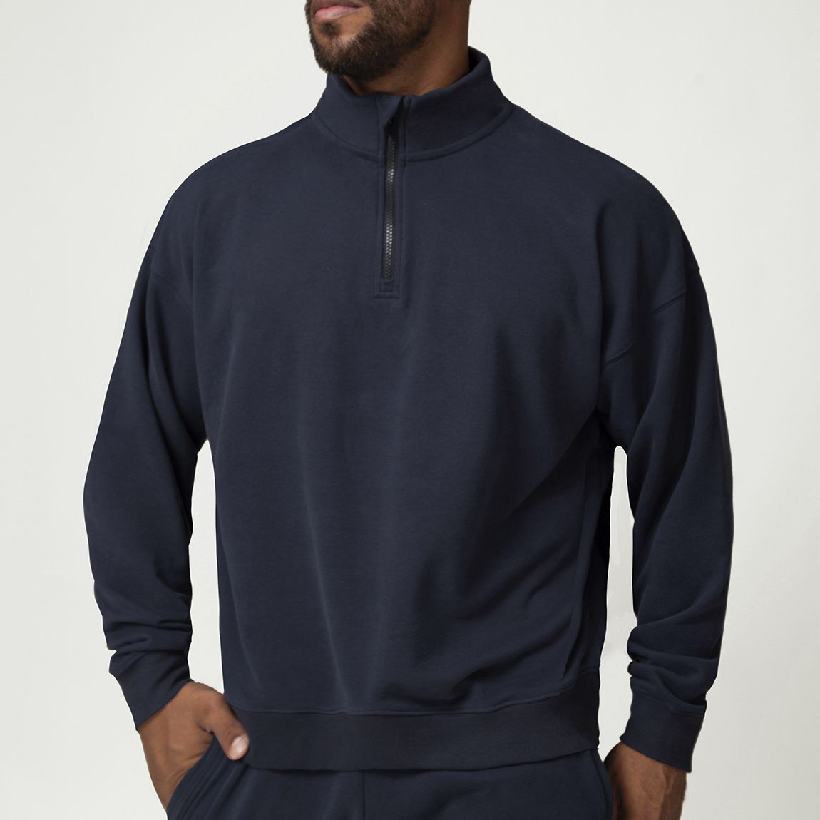 Hot Sports Quick Dry Half Zip Men's Long Sleeve Running Shirt Breathable Crew Neck Long Sleeve Jersey Gym Fitness Long Sleeve - Image 2