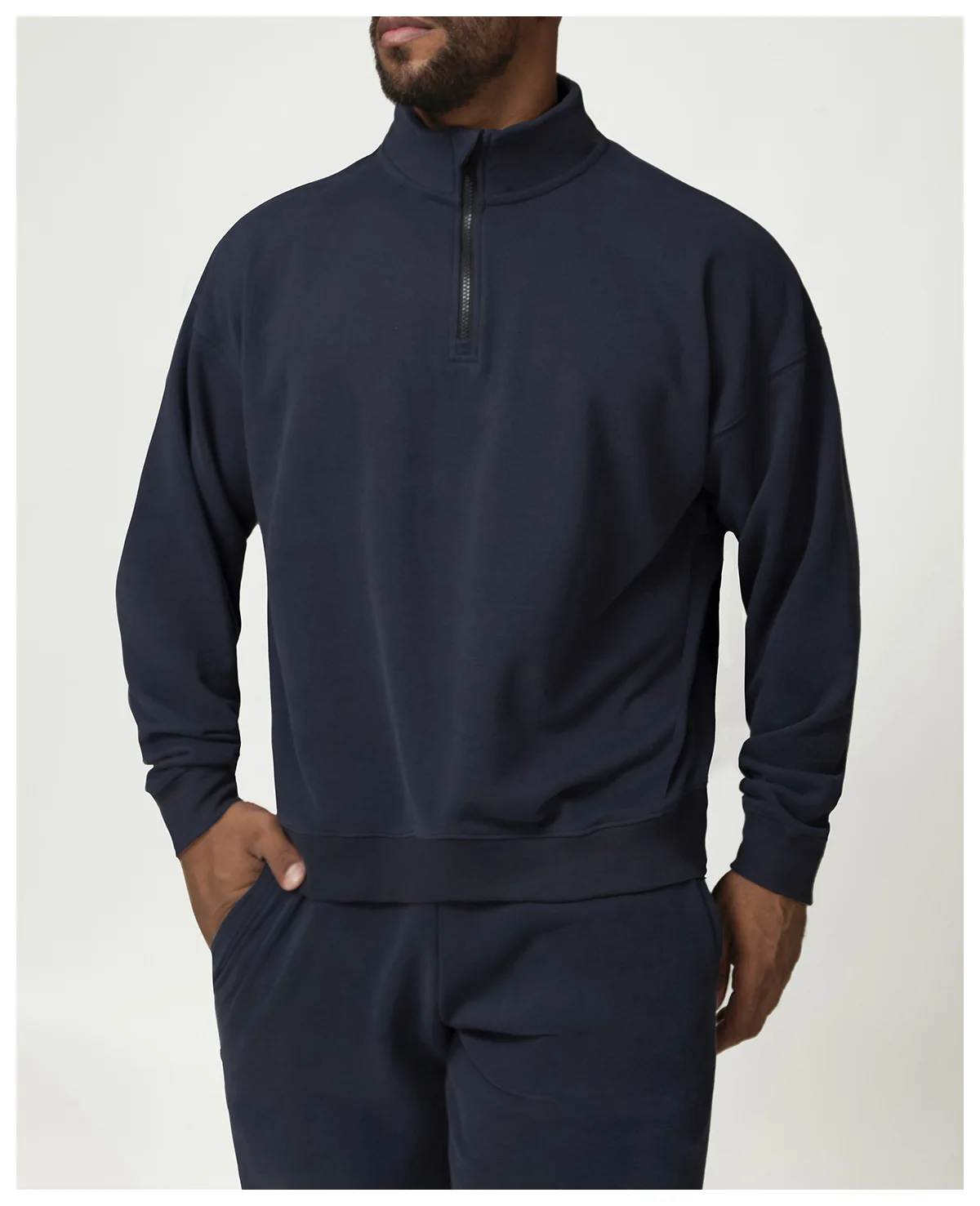 Hot Sports Quick Dry Half Zip Men's Long Sleeve Running Shirt Breathable Crew Neck Long Sleeve Jersey Gym Fitness Long Sleeve - Image 12