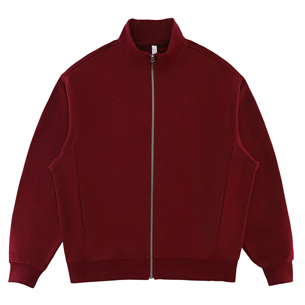 Polyester/Cotton Men's Pullover Hoodie Custom Logo Design Puff Embroidery Print Stand Collar Streetwear Waterproof Windproof - Image 5