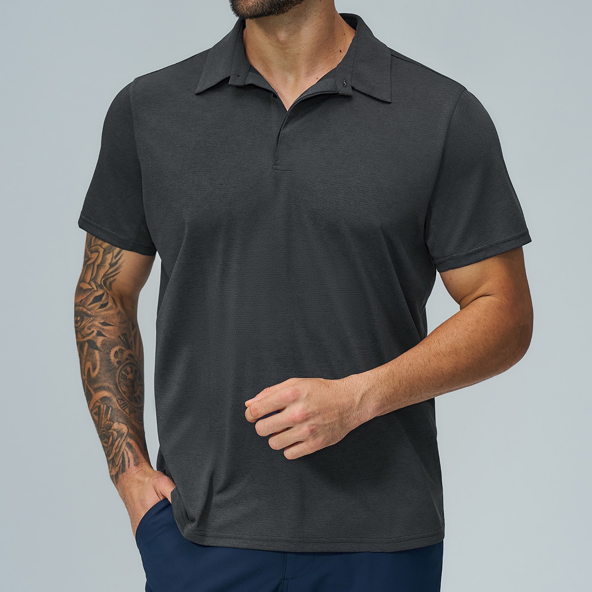 Men's Golf Polo Shirt Quick Dry Breathable Lite Soft Short Sleeve Moisture Wicking Shirt Fitness Outdoor Casual Sports Gym - Image 6