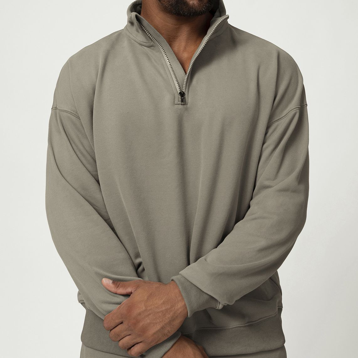 Hot Sports Quick Dry Half Zip Men's Long Sleeve Running Shirt Breathable Crew Neck Long Sleeve Jersey Gym Fitness Long Sleeve - Image 4