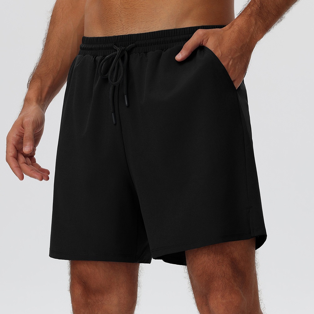 Comfort Quick Dry Breathable Lightweight Stretch Drawstring Loose Fit 2-in-1 Shorts With Built-in Liner Side Slits For Men - Image 4