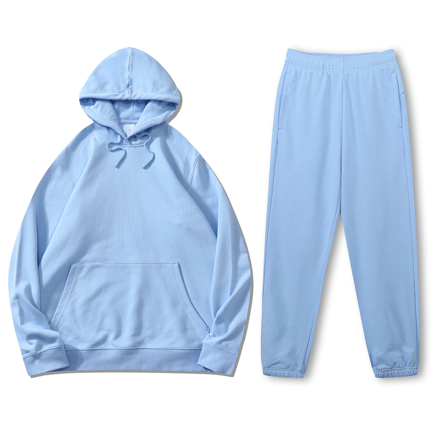 Heavyweight 320g Mens And Womens Terry Pullover Hooded Sweatshirt Sports Sweatpants 2 Piece Suit Casual Tracksuit Set For Unisex - Image 18