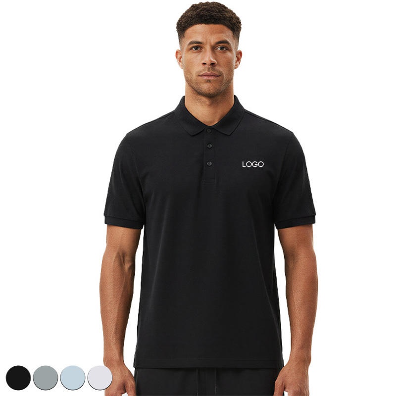 Men's Moisture Wicking Quick Dry Breathable Stretch Lightweight Loose Fit Soft Short Sleeve Gym Training Active Polo Shirt - Image 3