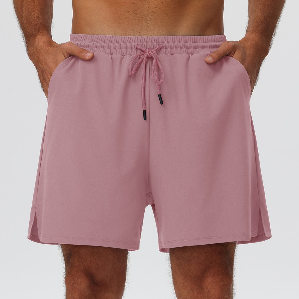 Comfort Quick Dry Breathable Lightweight Stretch Drawstring Loose Fit 2-in-1 Shorts With Built-in Liner Side Slits For Men - Image 6