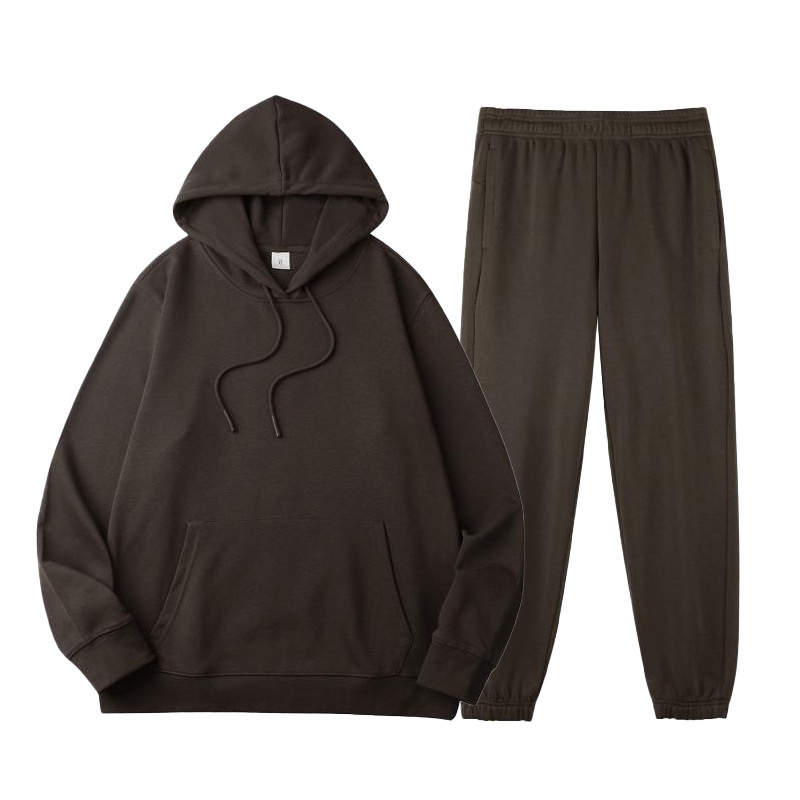 Heavyweight 320g Mens And Womens Terry Pullover Hooded Sweatshirt Sports Sweatpants 2 Piece Suit Casual Tracksuit Set For Unisex - Image 21