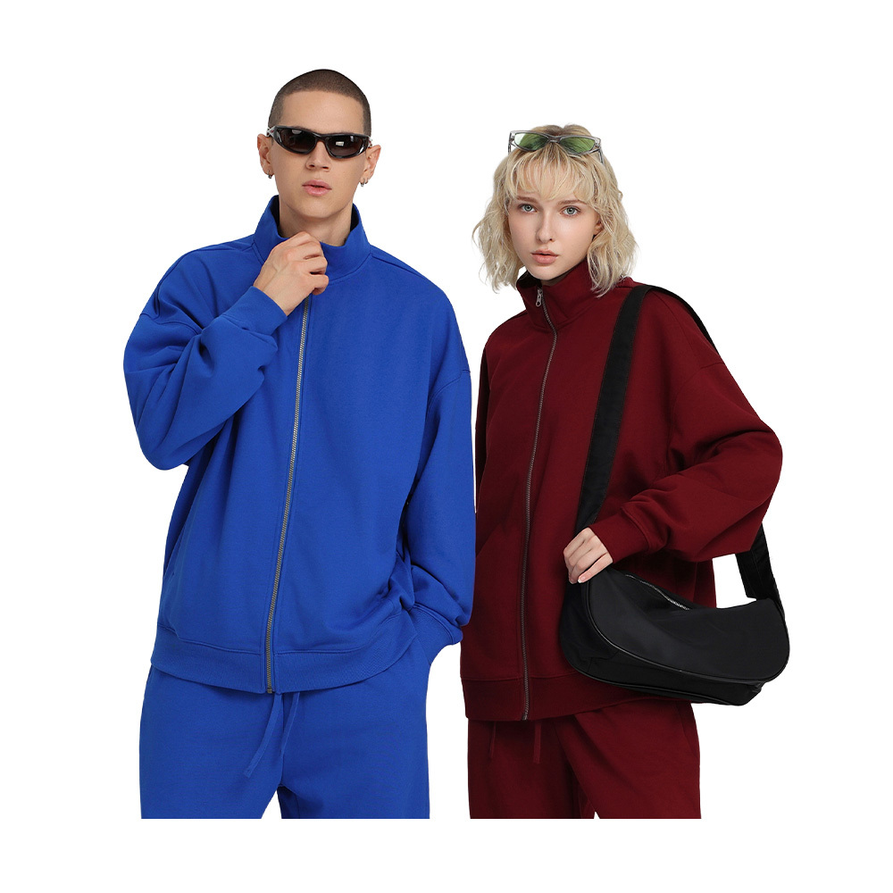 Polyester/Cotton Men's Pullover Hoodie Custom Logo Design Puff Embroidery Print Stand Collar Streetwear Waterproof Windproof - Image 19