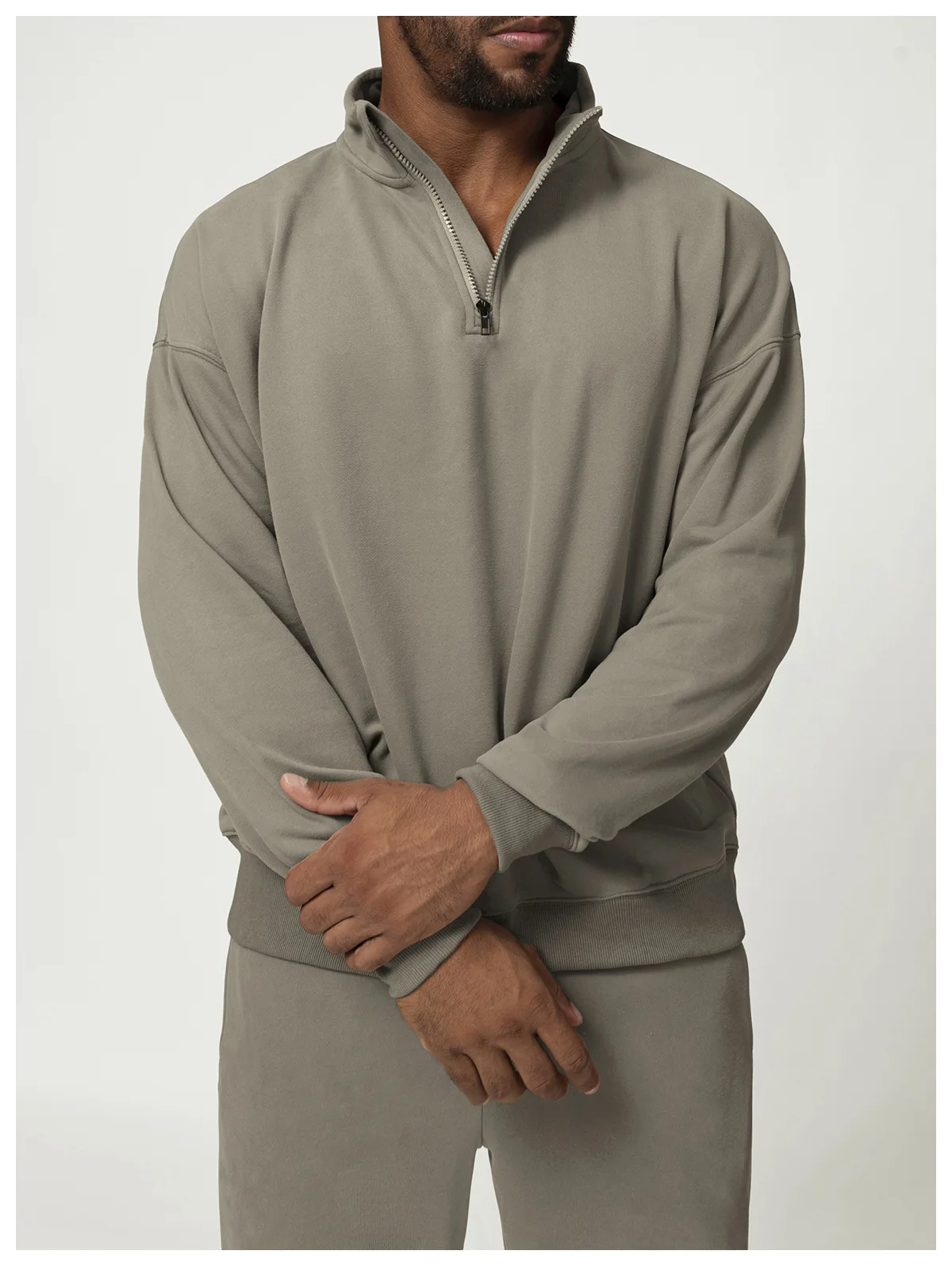Hot Sports Quick Dry Half Zip Men's Long Sleeve Running Shirt Breathable Crew Neck Long Sleeve Jersey Gym Fitness Long Sleeve - Image 7