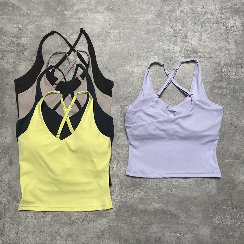 Oem New Activewear Women Gym Suit Detachable Chest Pads Bra Short Sleeve Shirts High Waist Leggings Fitness Sets For Ladies - Image 5