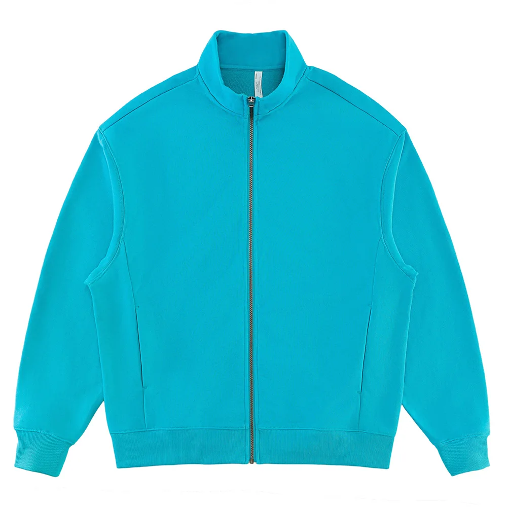 Polyester/Cotton Men's Pullover Hoodie Custom Logo Design Puff Embroidery Print Stand Collar Streetwear Waterproof Windproof - Image 6