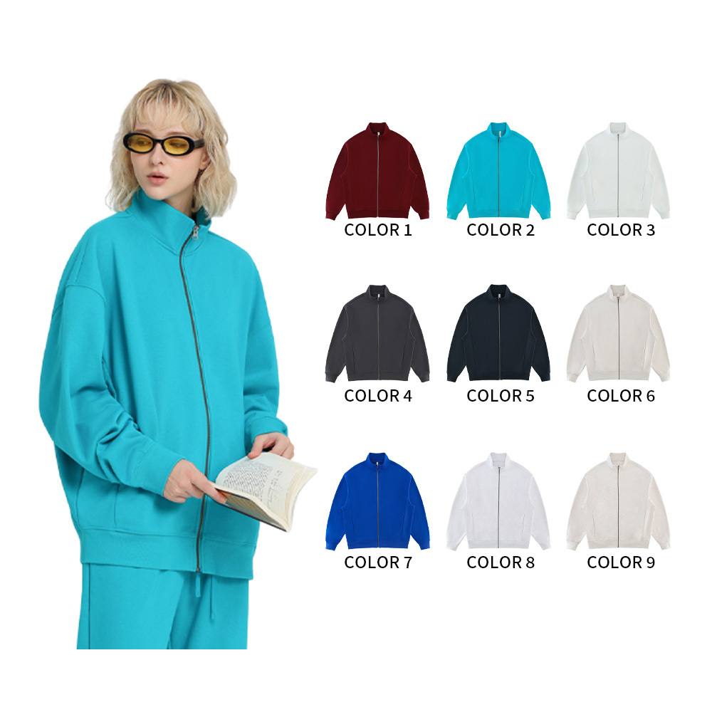 Polyester/Cotton Men's Pullover Hoodie Custom Logo Design Puff Embroidery Print Stand Collar Streetwear Waterproof Windproof - Image 3