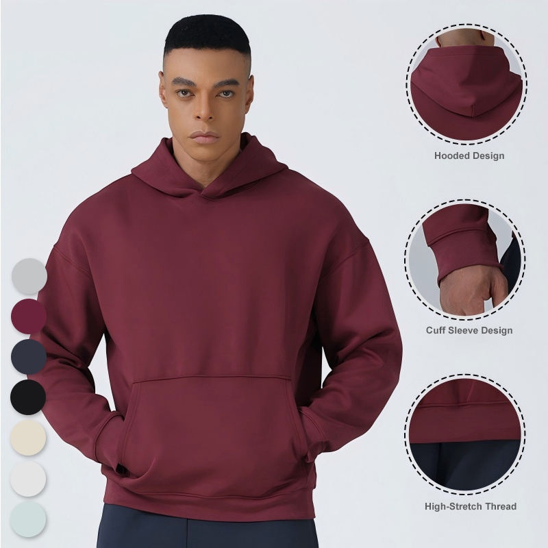High Quality Custom Logo Comfortable Heavyweight Hoodie Oversized Soft Pullover Hoodies Streetwear Cotton Hooded For Men