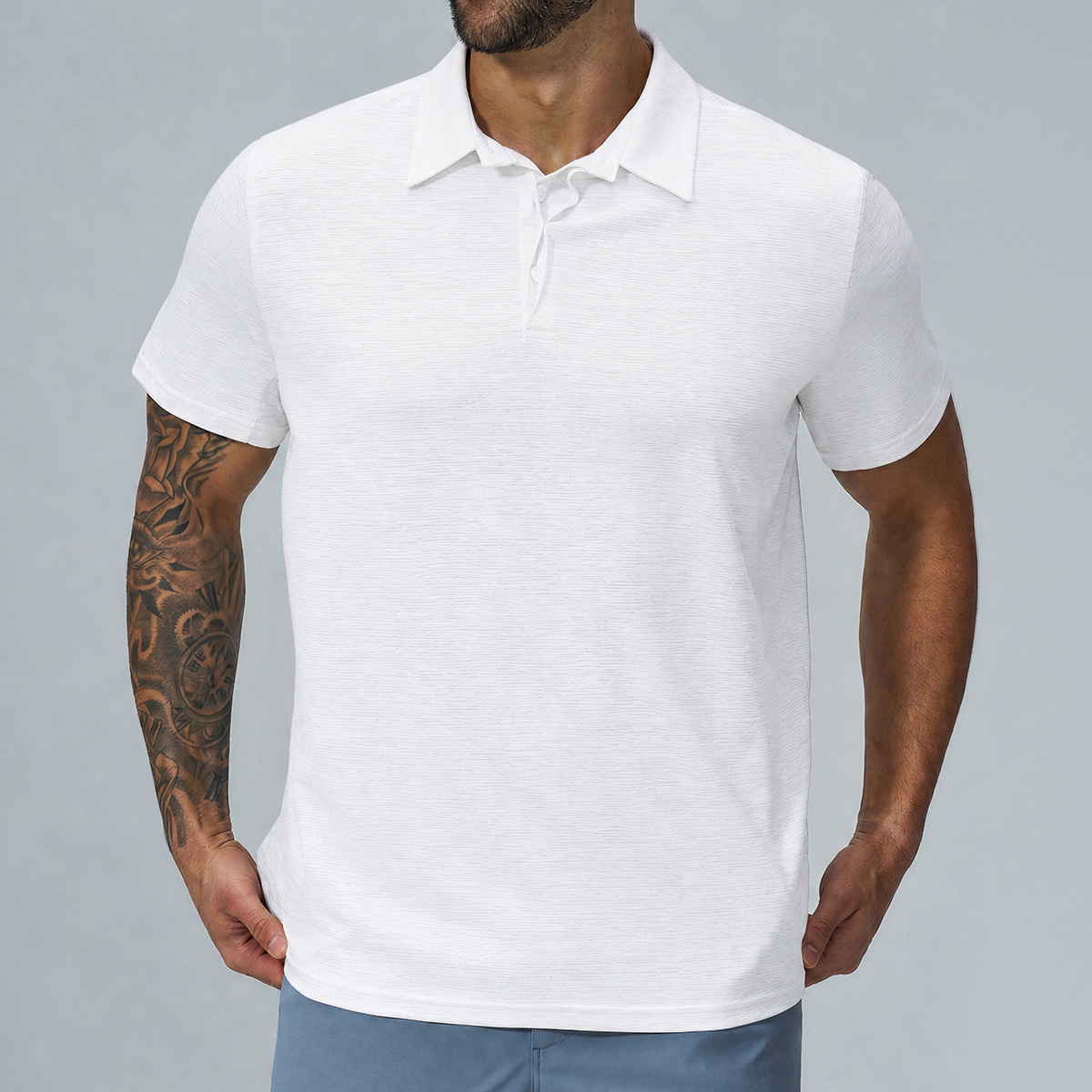 Men's Golf Polo Shirt Quick Dry Breathable Lite Soft Short Sleeve Moisture Wicking Shirt Fitness Outdoor Casual Sports Gym - Image 9