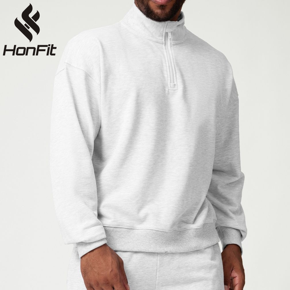 Hot Sports Quick Dry Half Zip Men's Long Sleeve Running Shirt Breathable Crew Neck Long Sleeve Jersey Gym Fitness Long Sleeve - Image 6