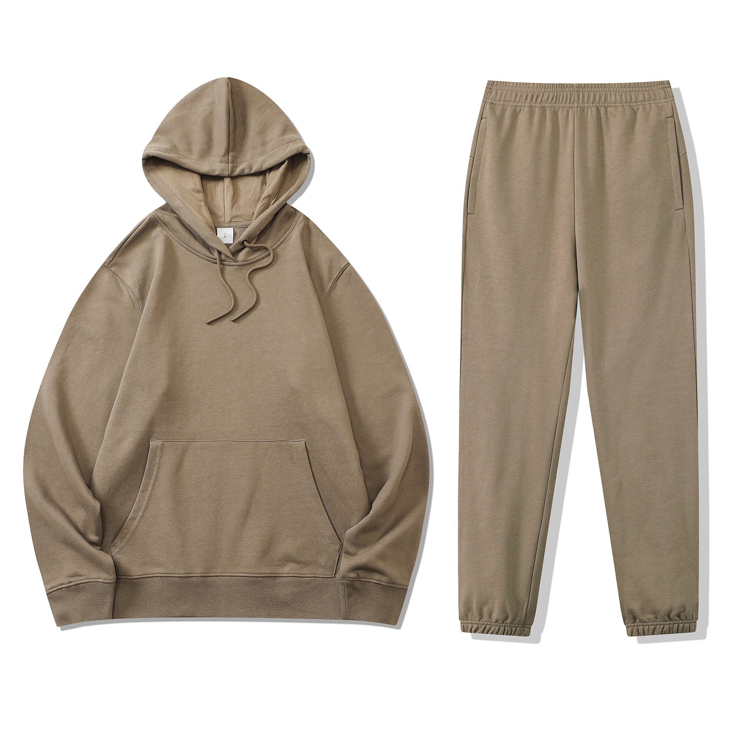 Heavyweight 320g Mens And Womens Terry Pullover Hooded Sweatshirt Sports Sweatpants 2 Piece Suit Casual Tracksuit Set For Unisex - Image 8