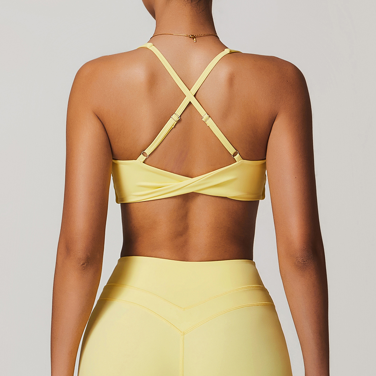 Oem New Activewear Women Gym Suit Detachable Chest Pads Bra Short Sleeve Shirts High Waist Leggings Fitness Sets For Ladies - Image 10