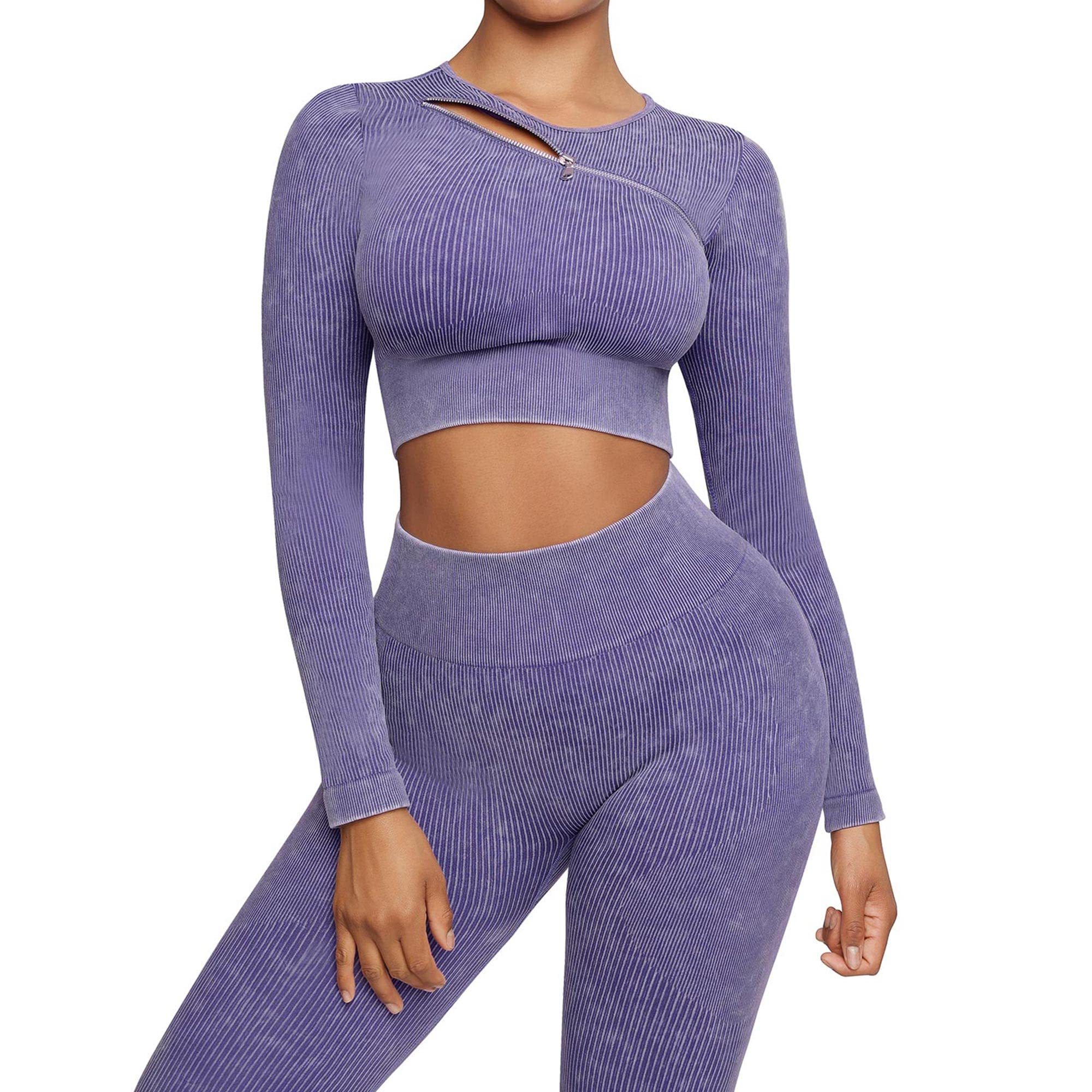 Oem New Activewear Women Gym Suit Detachable Chest Pads Bra Short Sleeve Shirts High Waist Leggings Fitness Sets For Ladies - Image 46