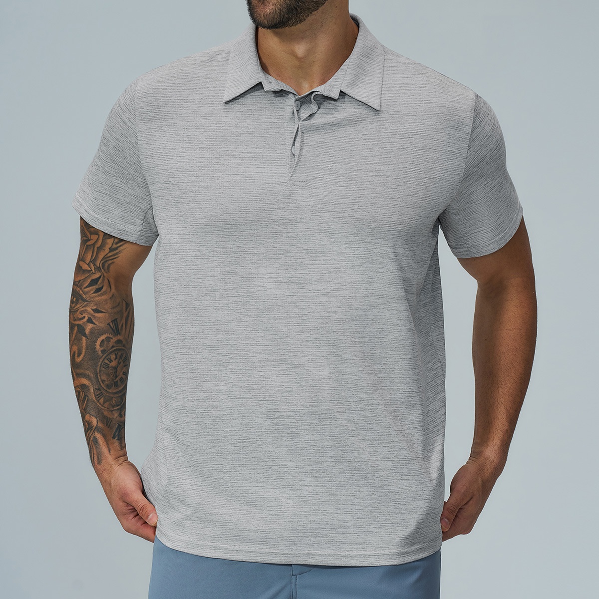 Men's Golf Polo Shirt Quick Dry Breathable Lite Soft Short Sleeve Moisture Wicking Shirt Fitness Outdoor Casual Sports Gym - Image 7