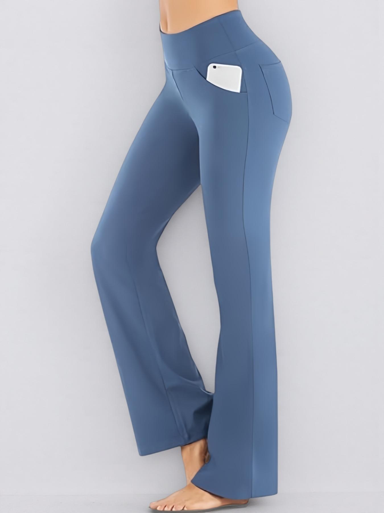 Women's High Waist Flare Yoga Pants, Slim Fit, Multi-Pocket - Image 13