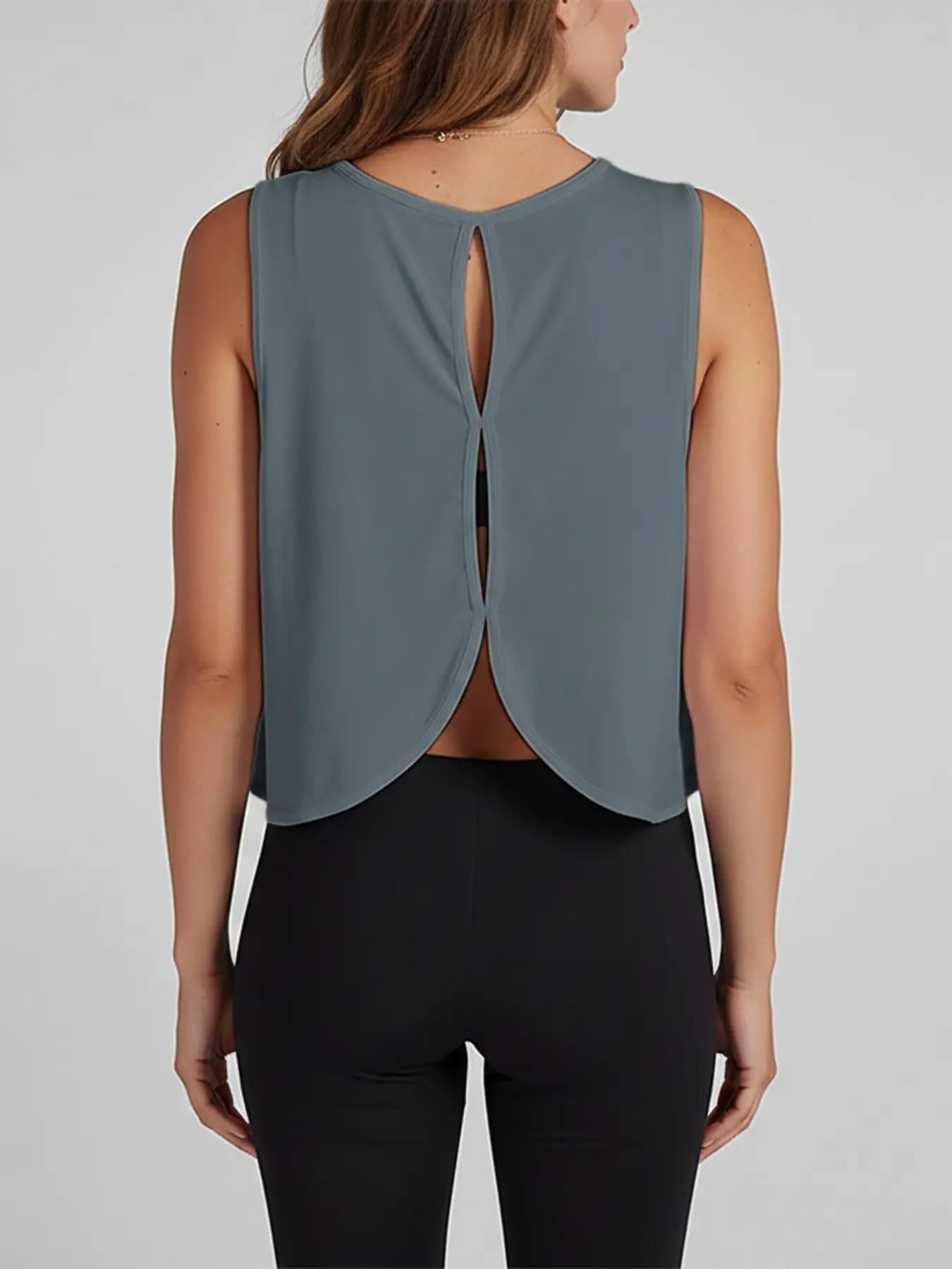 Women's Cut Out Back Sports Tank Top Vest - Image 4
