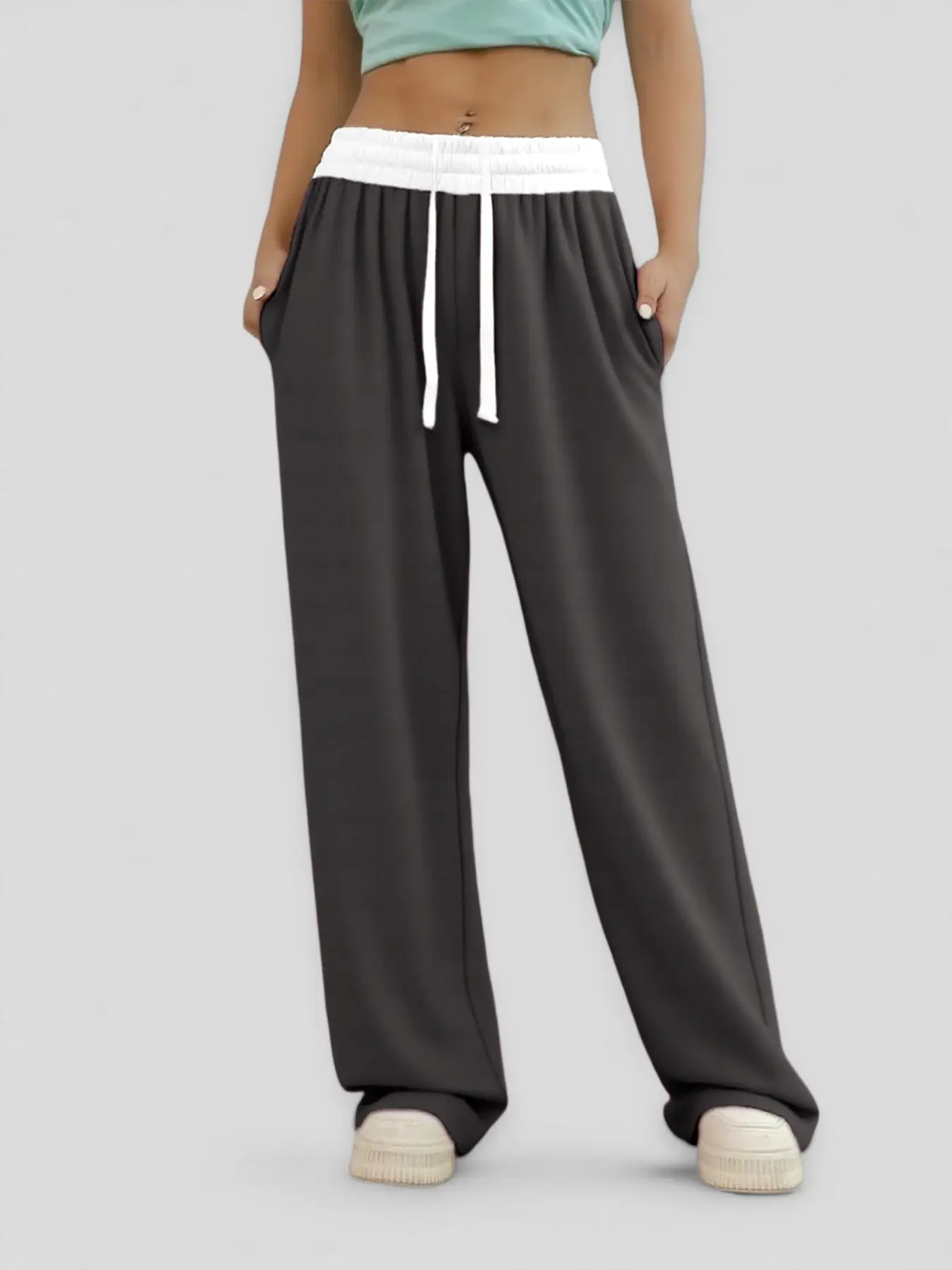 Women's Colorblock High-Waisted Sweatpants
